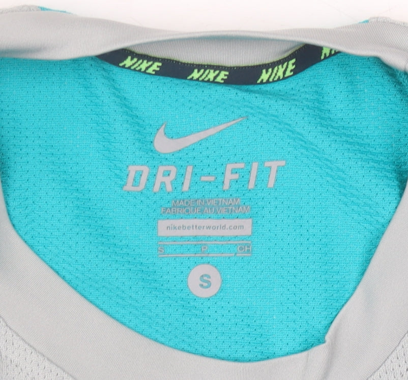 Nike Men's Blue Grey T-Shirt S - Sports Activewear