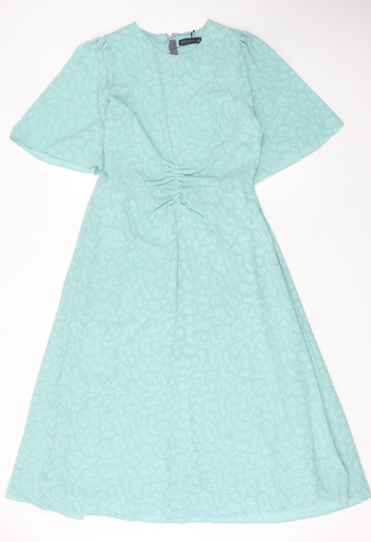 Marks and Spencer Women's Blue A-Line Midi Dress 14