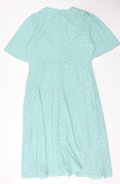 Marks and Spencer Women's Green Dress - Size 18