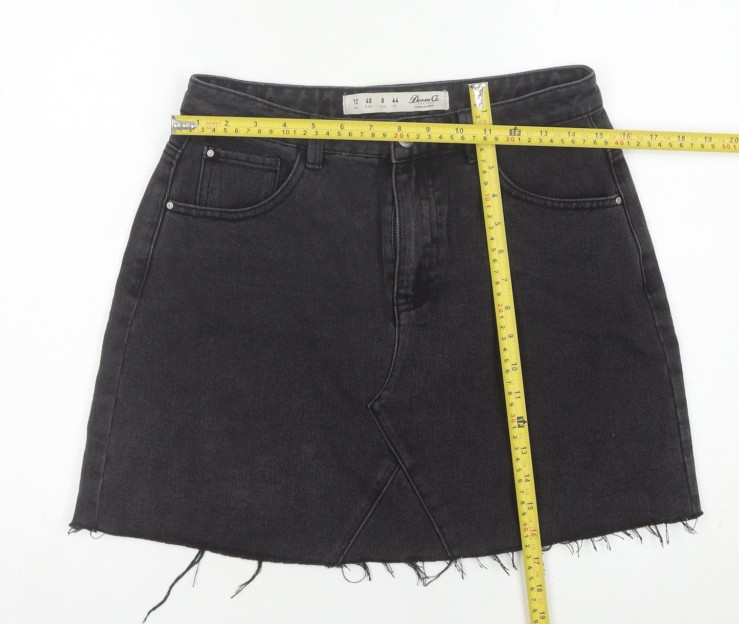 Womens UK Size 12 Denim Co A-Line Denim Skirt