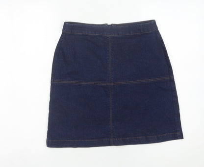 Matalan Women's Blue Denim Knee Length Pencil Skirt