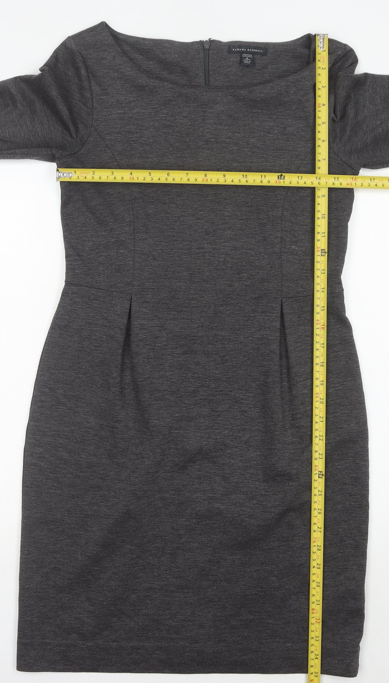 Banana Republic Women's Grey Sheath Dress Size 10