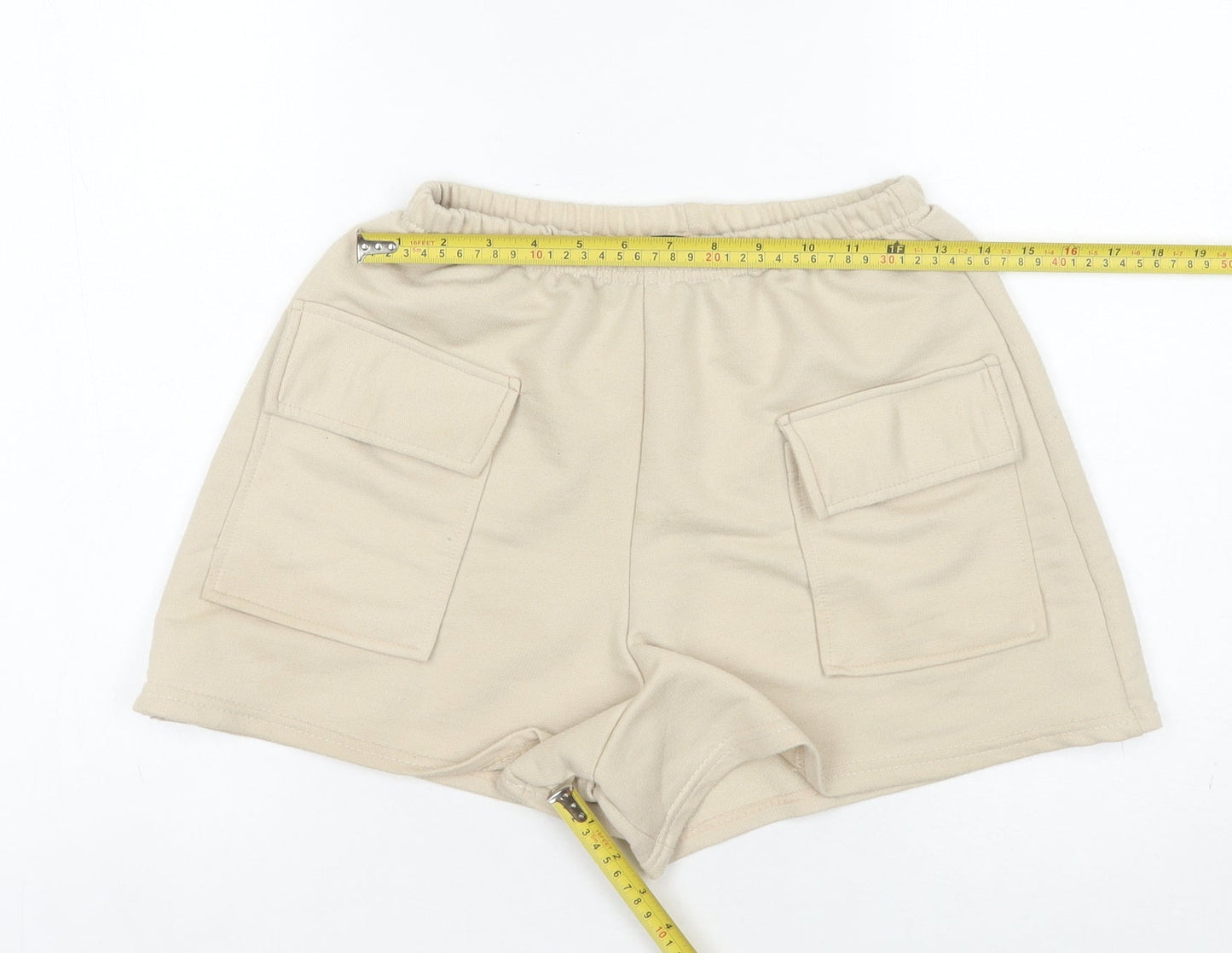 PrettyLittleThing Women's Beige Cargo Shorts Size 8