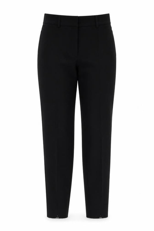 Womens UK Size 10 H&M Slim Fit Ankle Black Trousers