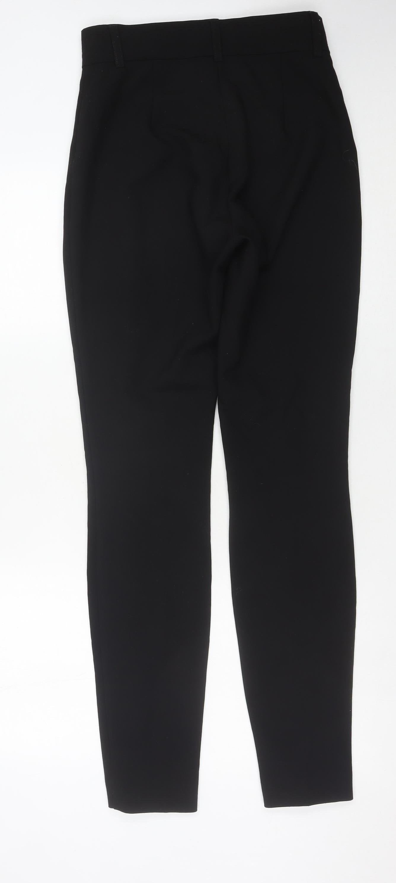 Womens UK Size 10 H&M Slim Fit Ankle Black Trousers