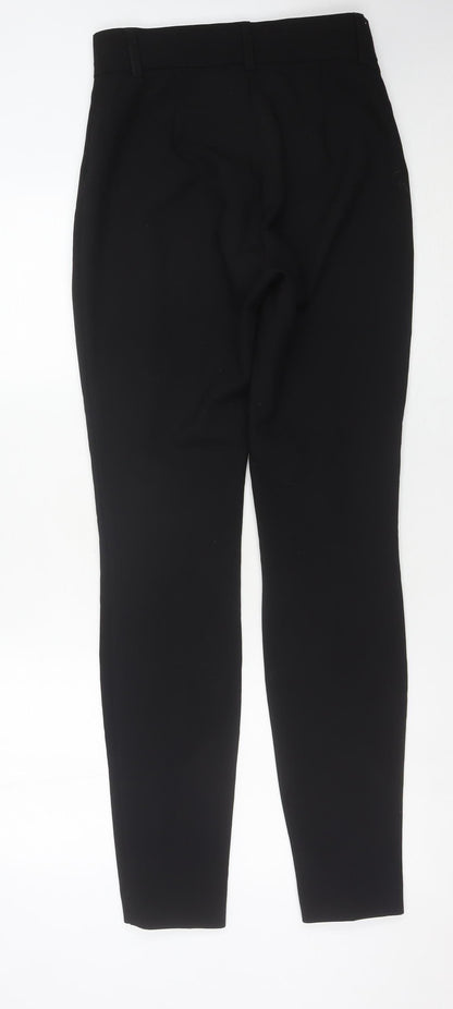 Womens UK Size 10 H&M Slim Fit Ankle Black Trousers