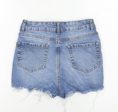 915 Generation Girls Blue Cut-Off Denim Shorts, Age 13, Casual Distressed