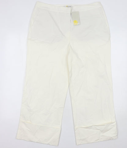 Boden Women's White Trousers, Size 16, Cotton, New