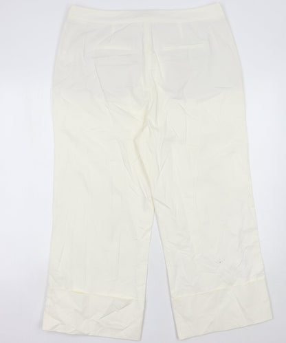 Boden Women's White Trousers, Size 16, Cotton, New