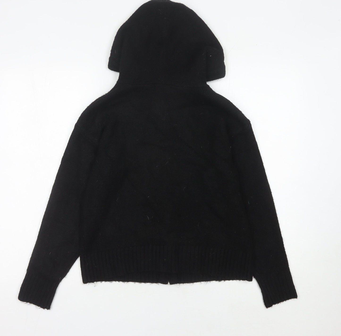 Womens UK Size S New Look Black Full Zip Jumper