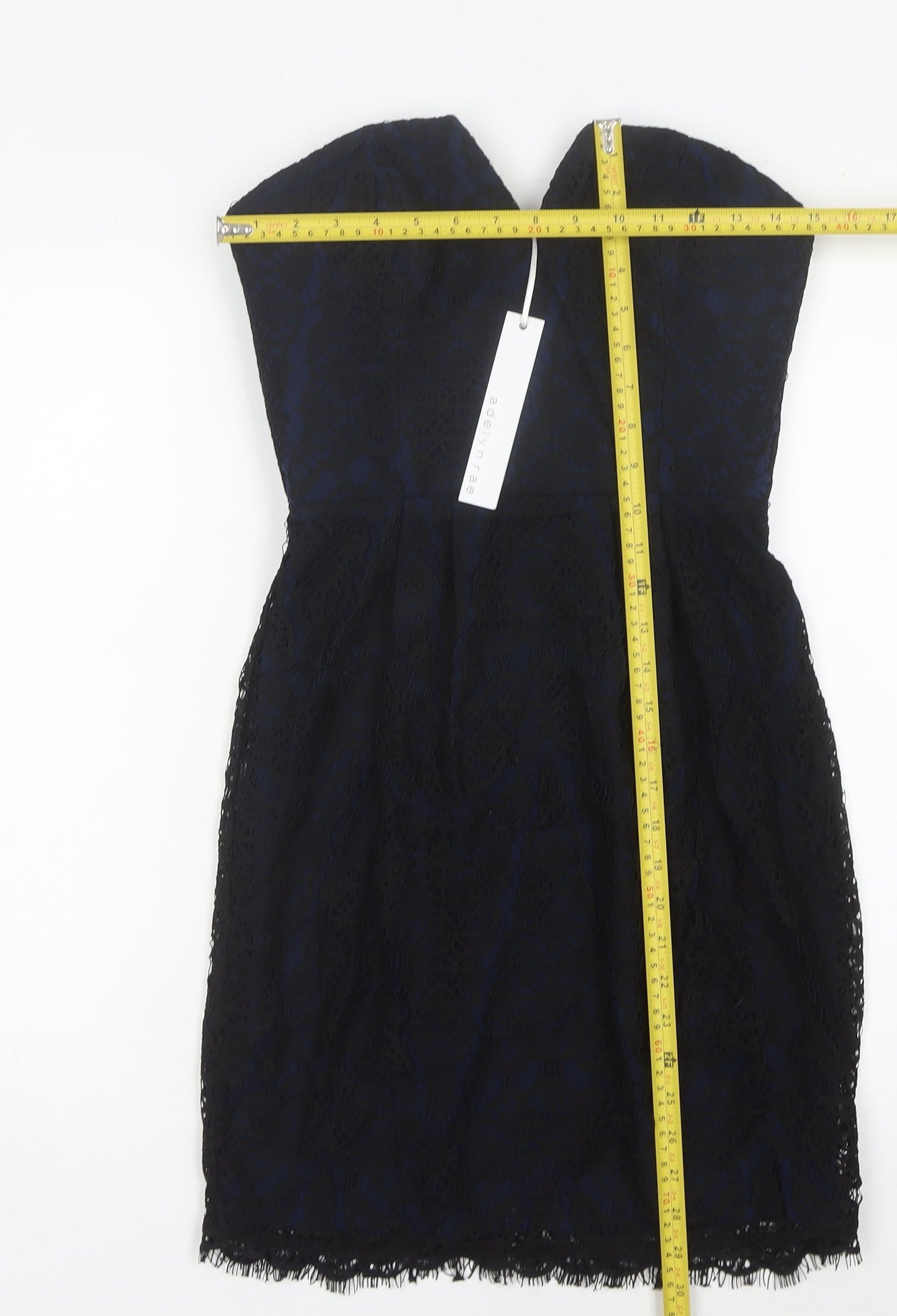 Adelyn Rae Women's Black Sheath Strapless Dress, Size S
