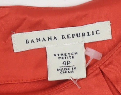 Banana Republic Women's Red Sheath Dress Size 4P