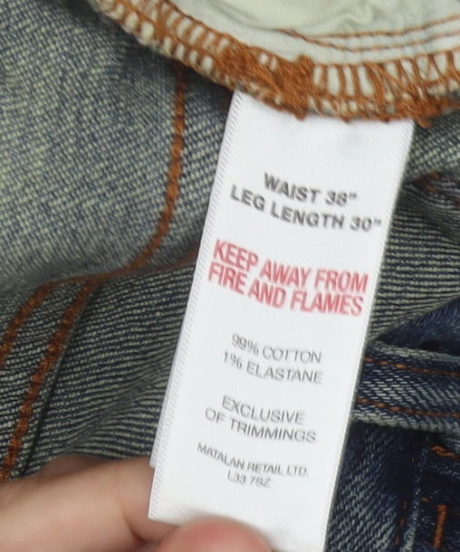 Matalan Blue Straight Leg Men's Jeans 36 W 30 L