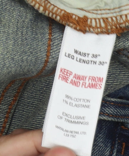 Matalan Blue Straight Leg Men's Jeans 36 W 30 L