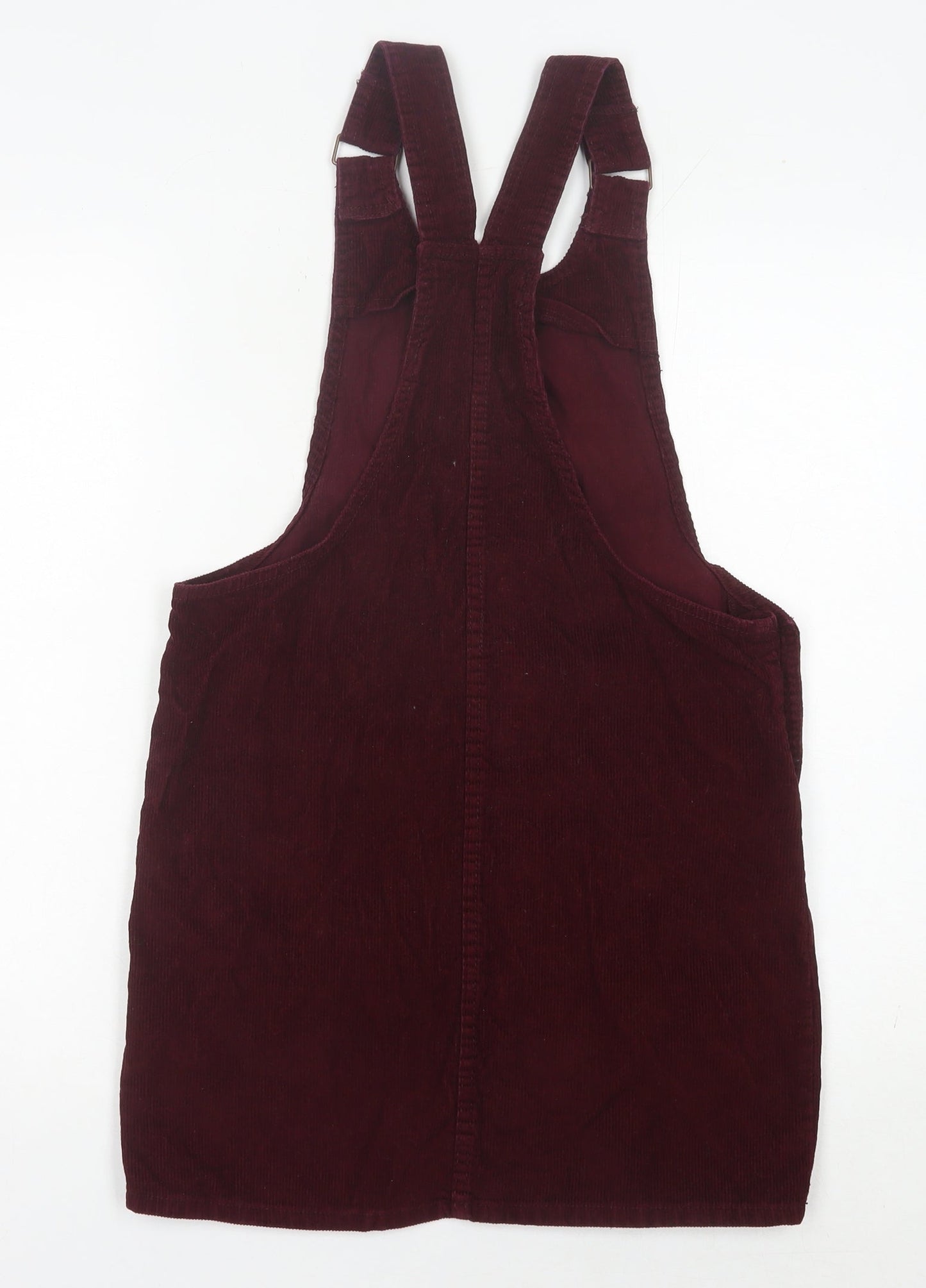Denim Co. Women's Red Corduroy Pinafore Dress Size 8