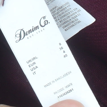 Denim Co. Women's Red Corduroy Pinafore Dress Size 8