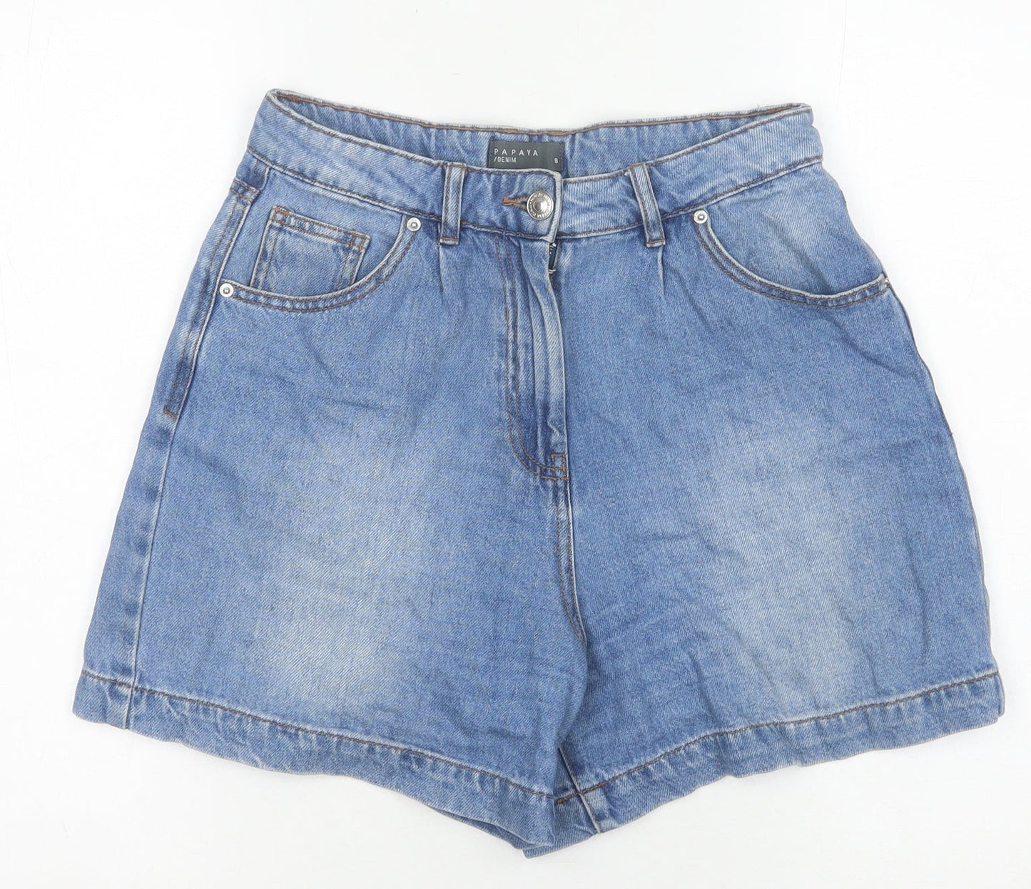 Papaya Women's Blue Denim Mom Shorts Size B