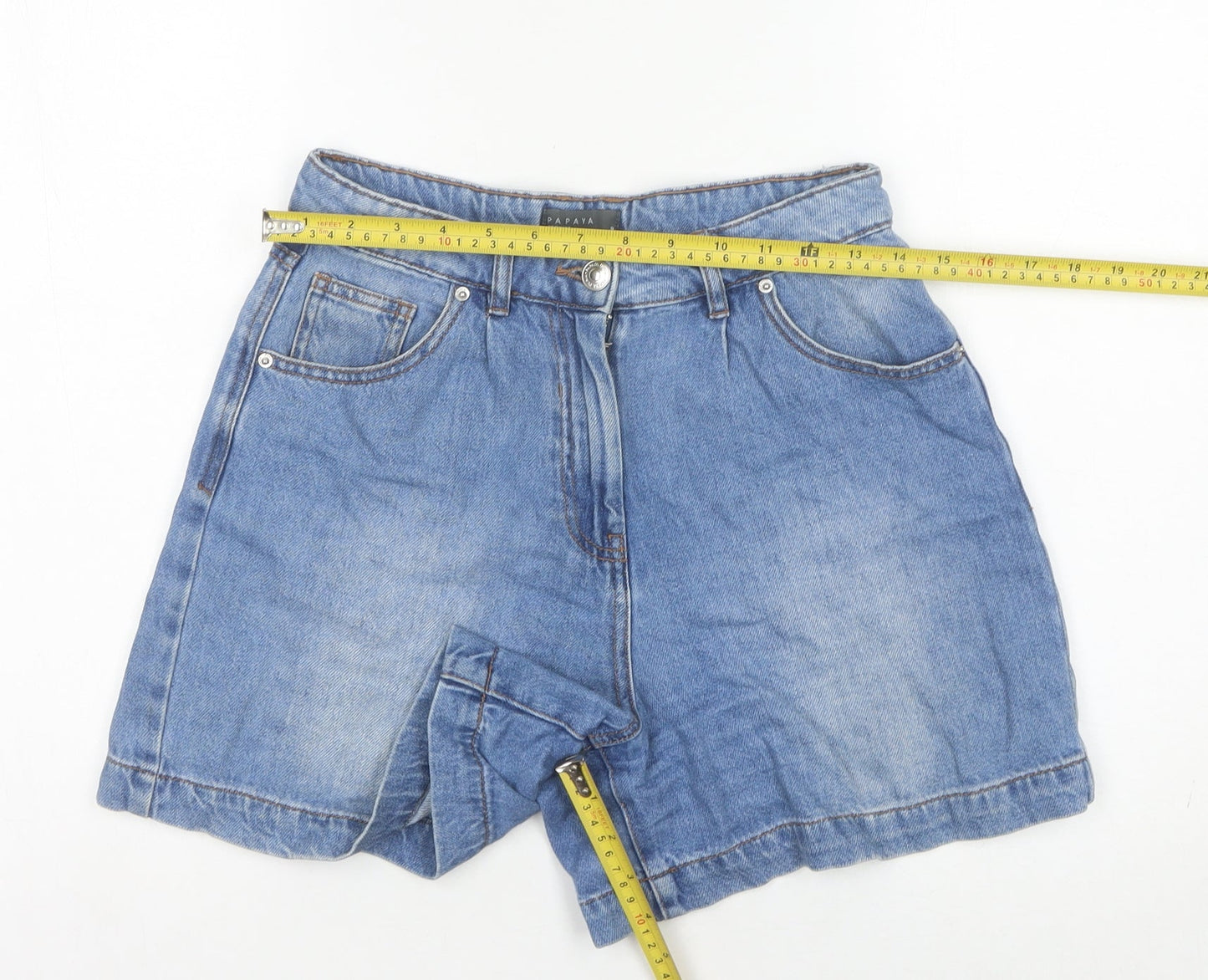 Papaya Women's Blue Denim Mom Shorts Size B