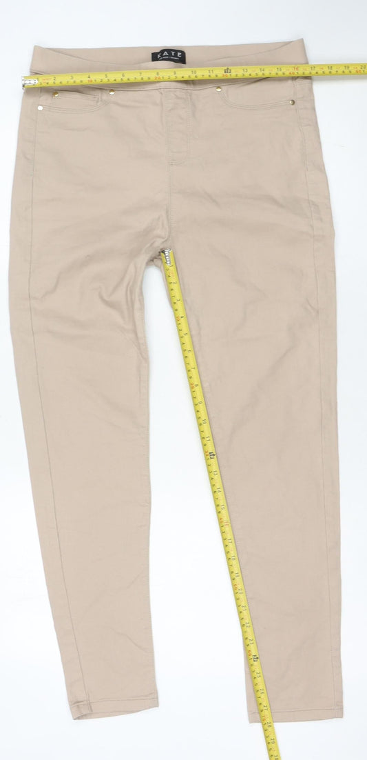 Peacocks Women's Beige Skinny Jeans Size 14