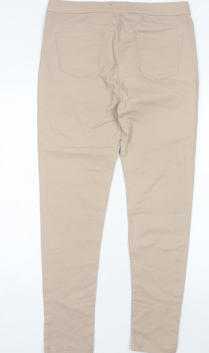 Peacocks Women's Beige Skinny Jeans Size 14