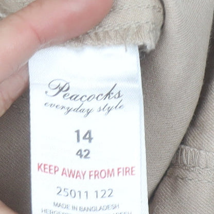 Peacocks Women's Beige Skinny Jeans Size 14