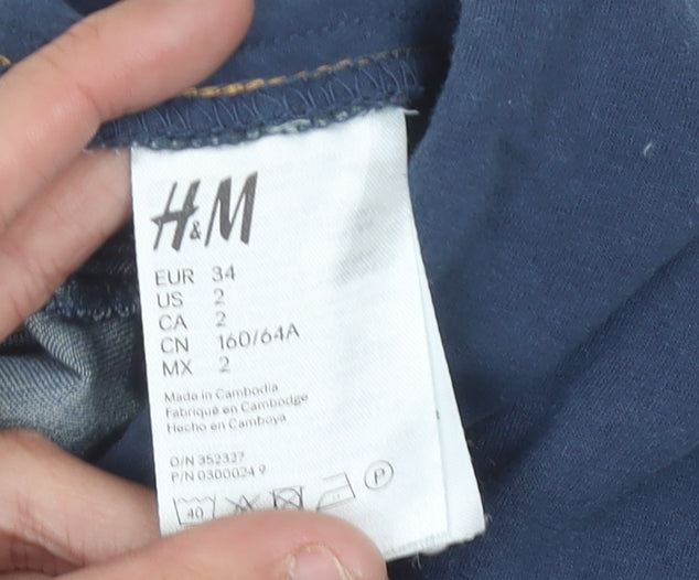 Womens UK Size 6 H&M Slim Fit Skinny Blue Jeans