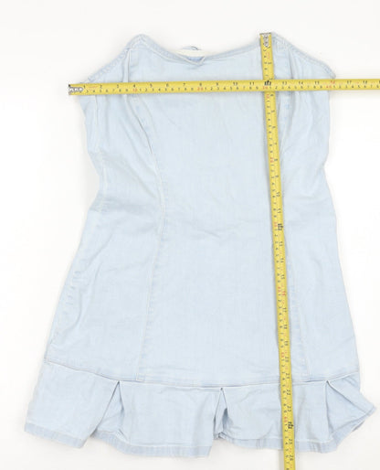 AsYou Women's Blue Short Denim Sheath Dress Size 12