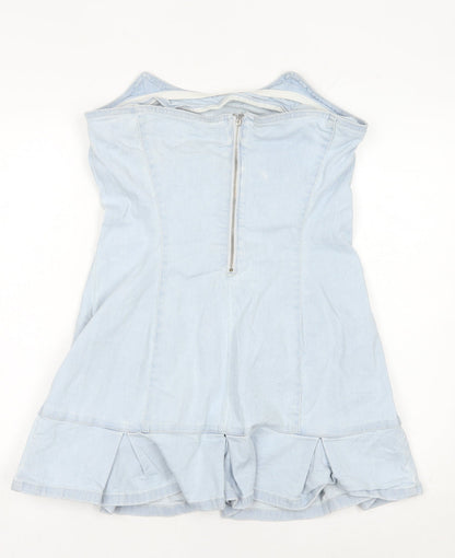 AsYou Women's Blue Short Denim Sheath Dress Size 12