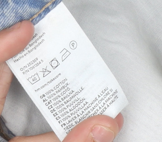 H&M Women's Blue Cut-Off Denim Shorts Size 6