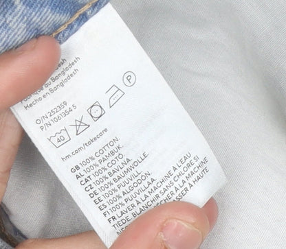 H&M Women's Blue Cut-Off Denim Shorts Size 6