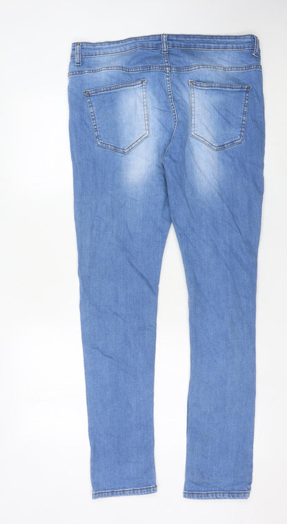 Denim Co Mens Blue Skinny Jeans 34 Waist 32 Leg