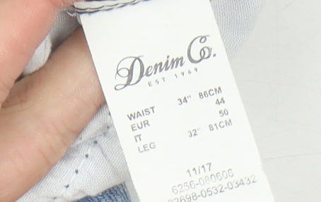 Denim Co Mens Blue Skinny Jeans 34 Waist 32 Leg