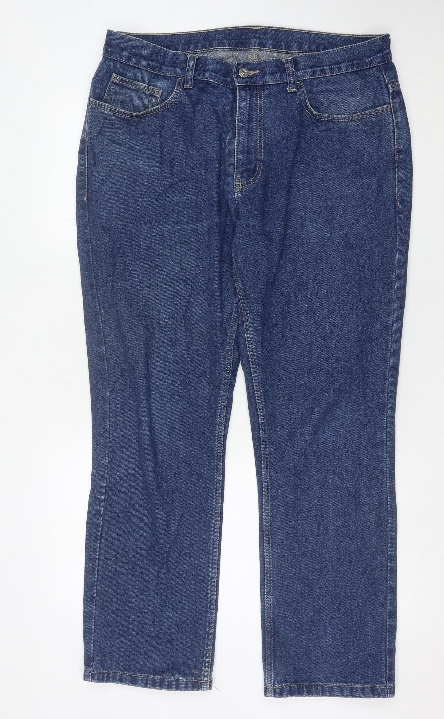 George Men's Blue Straight Fit Denim Jeans