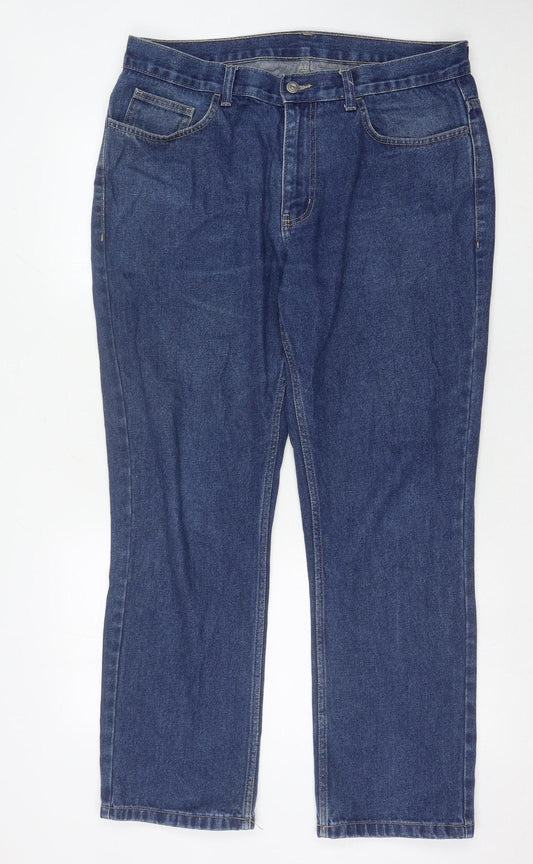 George Men's Blue Straight Fit Denim Jeans