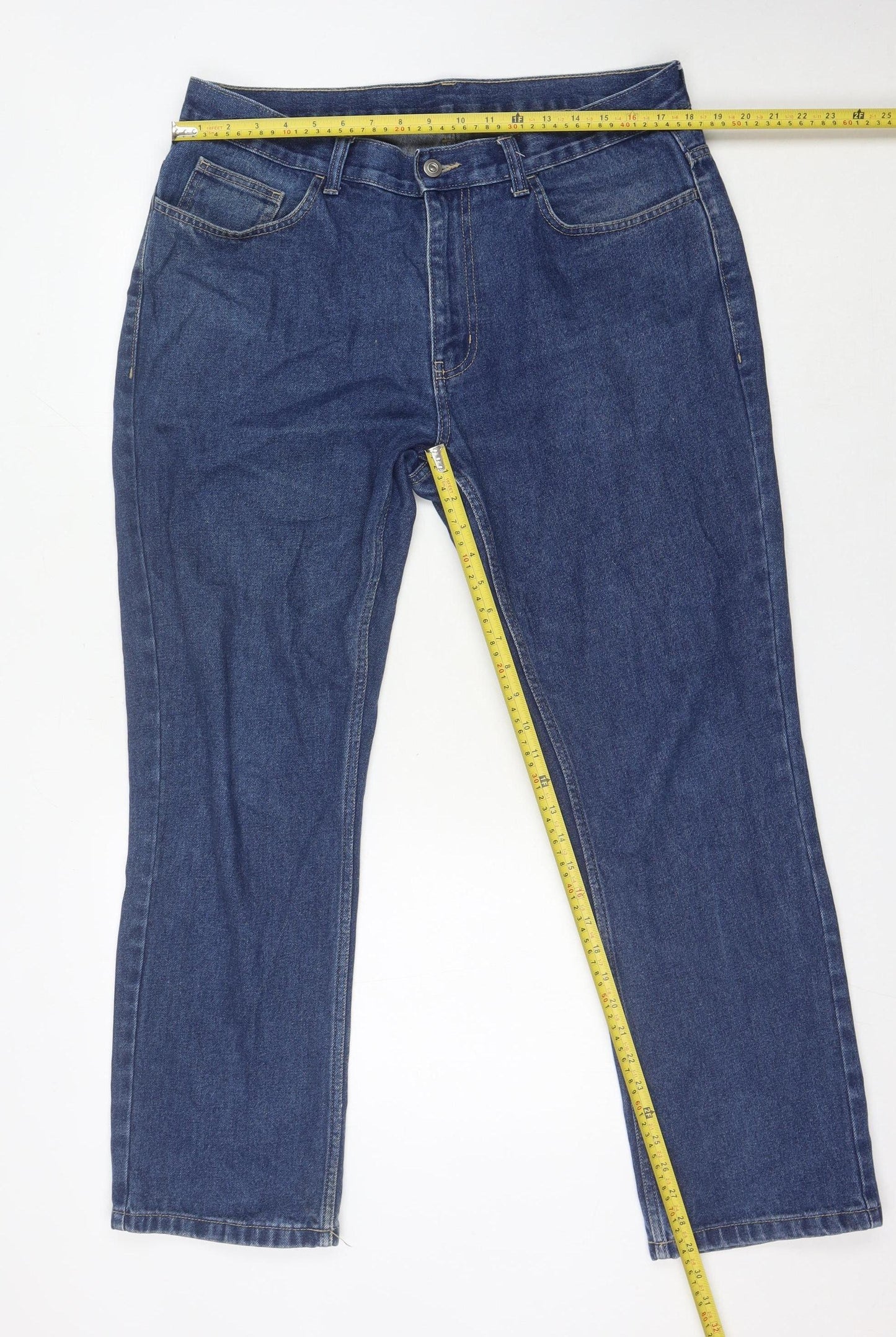 George Men's Blue Straight Fit Denim Jeans