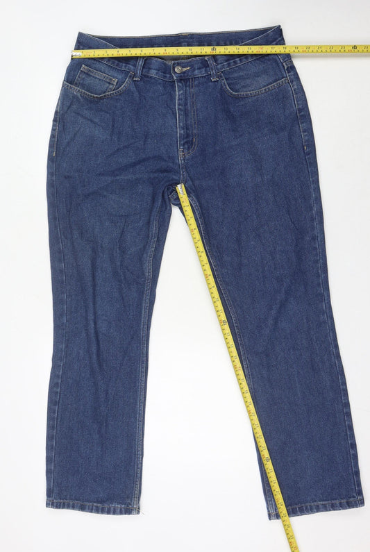 George Men's Blue Straight Fit Denim Jeans