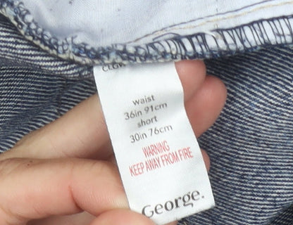 George Men's Blue Straight Fit Denim Jeans