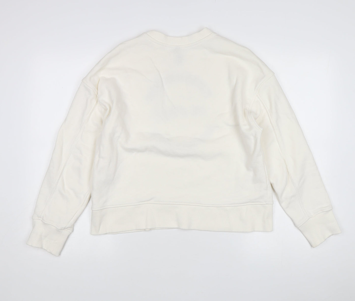 H&M White Pullover Sweatshirt in Women’s S