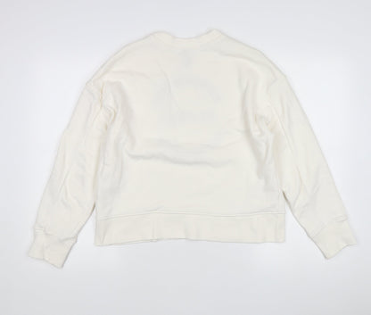 H&M White Pullover Sweatshirt in Women’s S