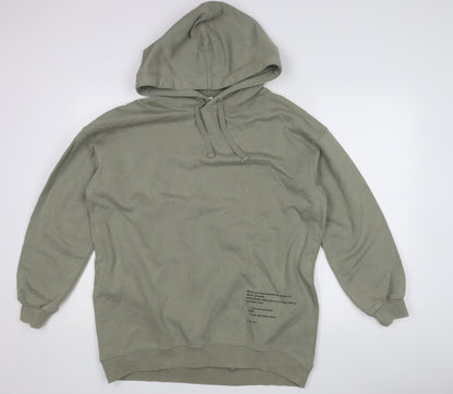 Mens UK Size S H&M Green Pullover Hoodie