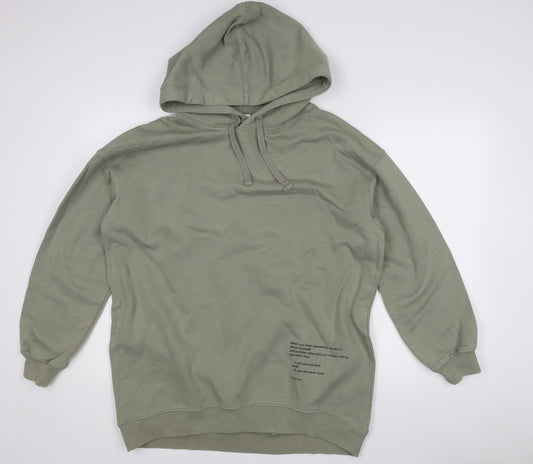 Mens UK Size S H&M Green Pullover Hoodie