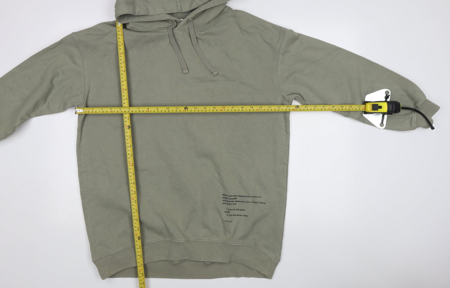 Mens UK Size S H&M Green Pullover Hoodie