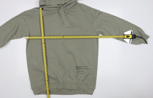 Mens UK Size S H&M Green Pullover Hoodie