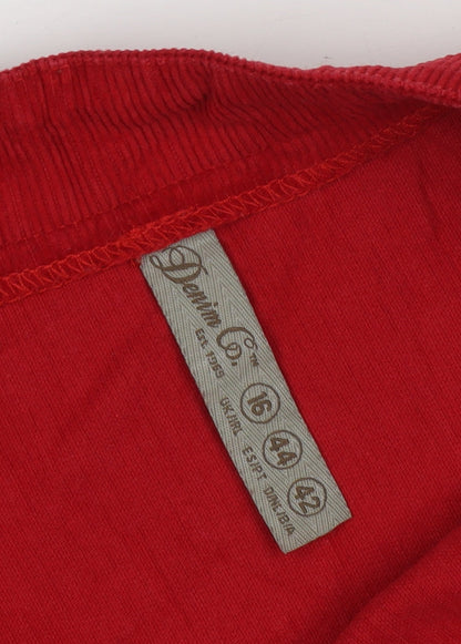 Womens UK Size 16 Denim Co. A-Line Corduroy Skirt