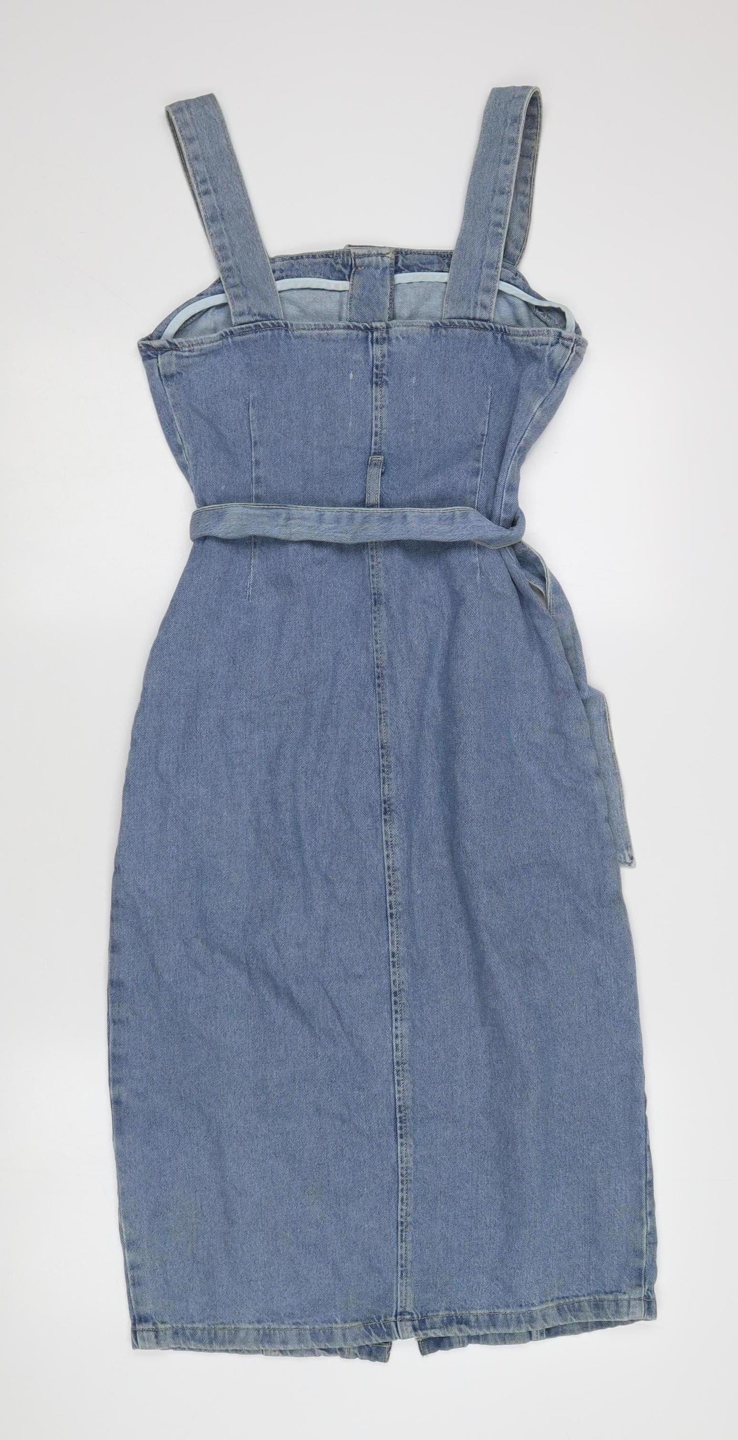 Denim Co. Women's Blue Pinafore Dress Size 6