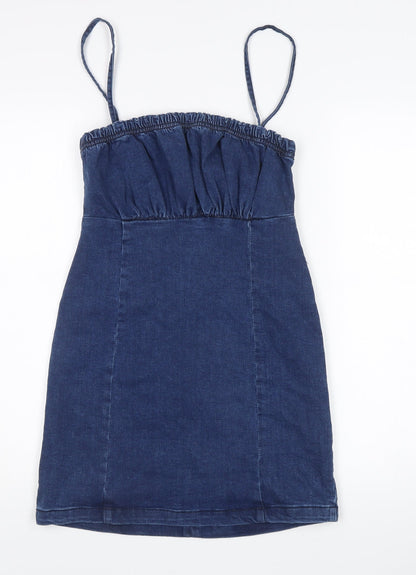 Women's Short Blue Denim Slip Dress Size 8