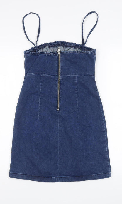 Women's Short Blue Denim Slip Dress Size 8