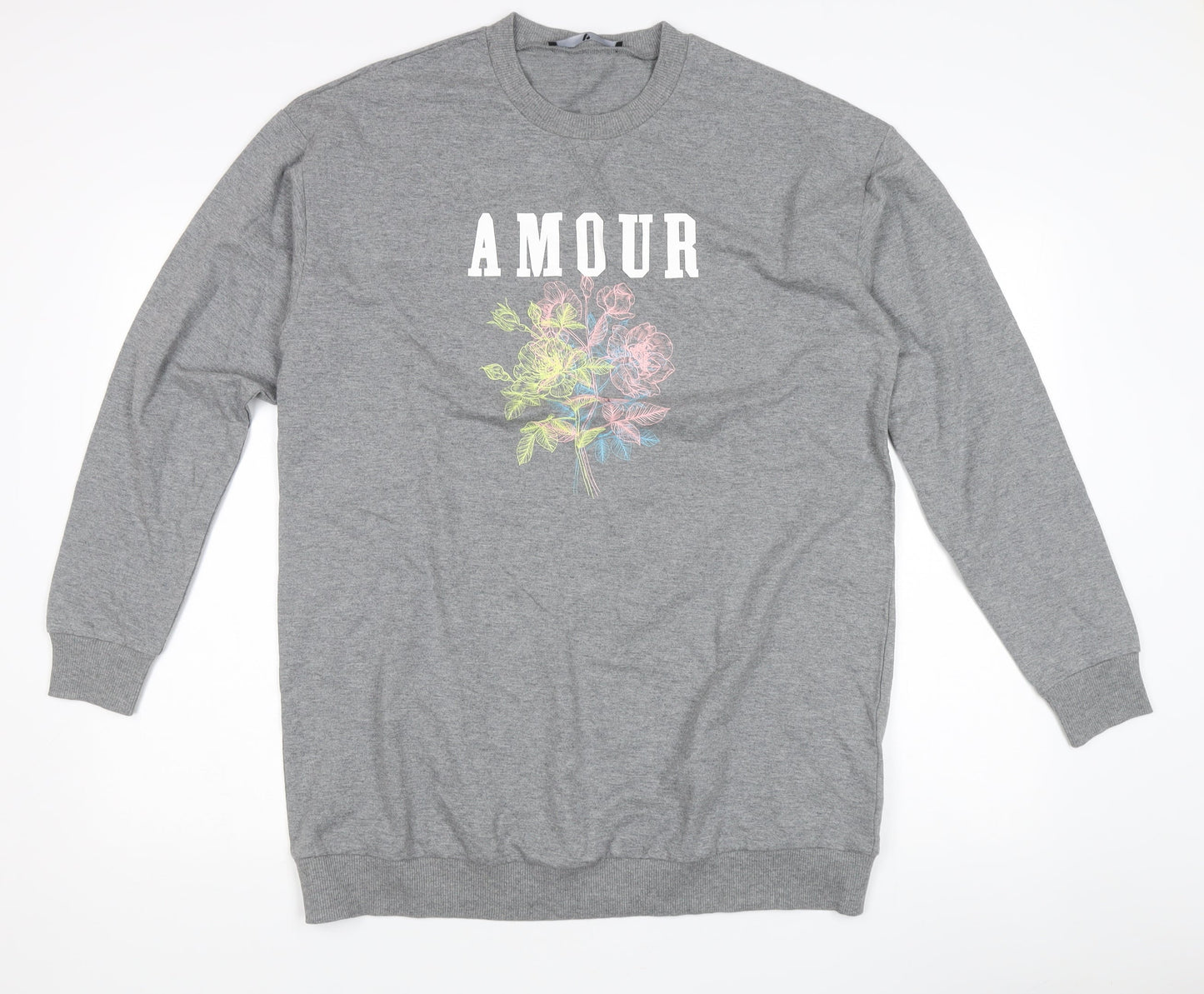 Very Grey Floral Sweatshirt Women’s L Pullover