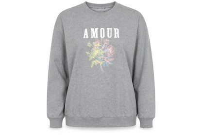 Very Grey Floral Sweatshirt Women’s L Pullover