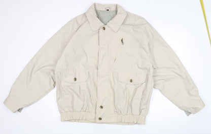 Mens UK Size L C&A Beige Bomber Jacket